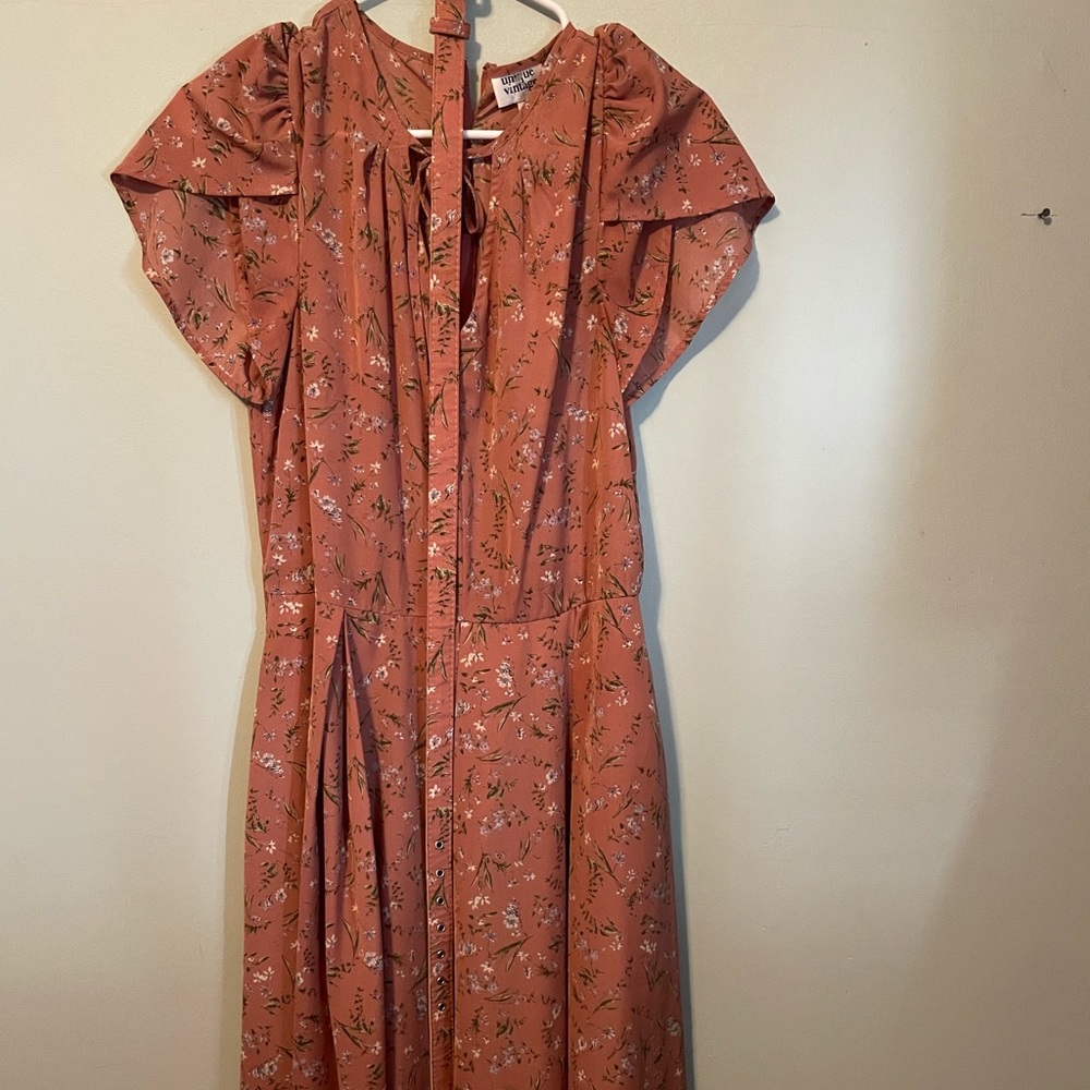 Floral 1940s Dress Unique Vintage